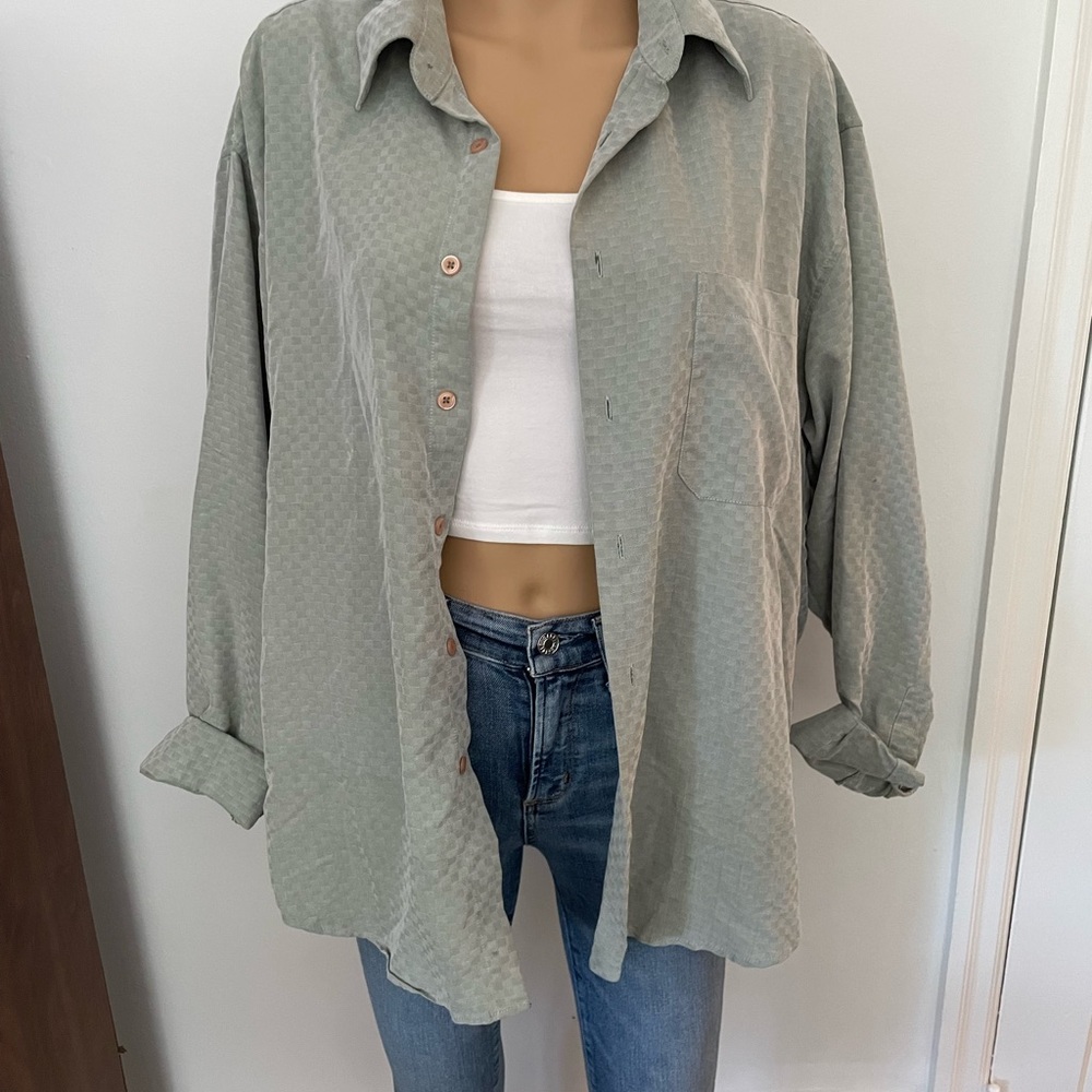 Vintage Michael Brandon Chemise Oversized Button down shirt super soft L.